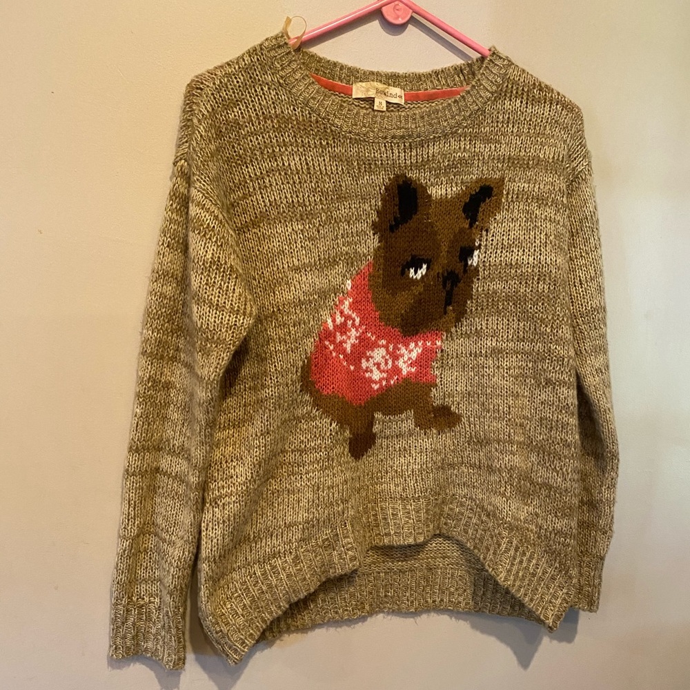 Tan Dog Sweater | Medium
